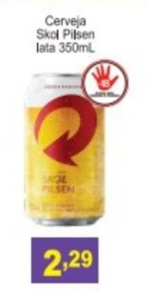 Calvo Atacadista Cerveja Skol Pilsen lata 350ml oferta