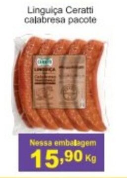 Calvo Atacadista Linguica Ceratti calabresa pacote 1kg oferta