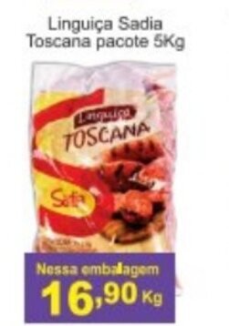 Calvo Atacadista Linguica Sadia Toscana pacote 5kg oferta