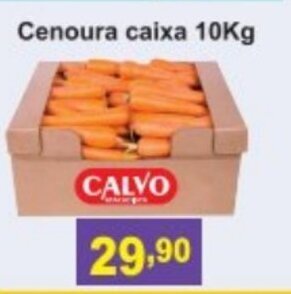 Calvo Atacadista Cenoura caixa 10kg oferta