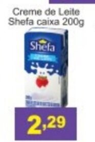 Creme de leite shefa caixa 200g