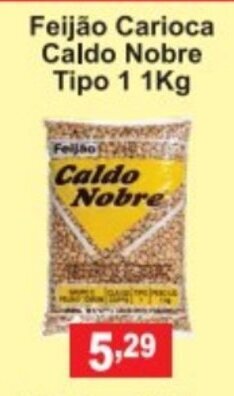 Feijao Carioca Caldo Nobre Tipo 1 1kg