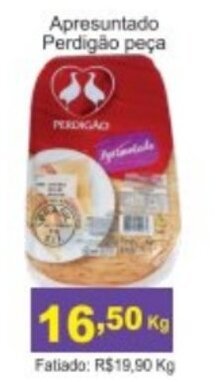 Calvo Atacadista Apresuntado Perdigao peca 1kg oferta