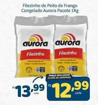 Filezinho De Peito De Frango Congelado Aurora 1kg