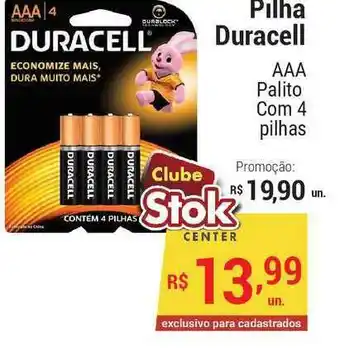 Pilha Duracell Aaa Palito Com 4 Pilhas