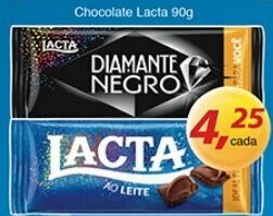 Supermercados Guanabara Chocolate Lacta 90g oferta