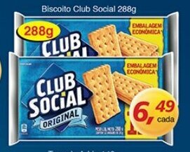 Supermercados Guanabara Biscoito Club Social 288g oferta