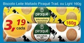 Supermercados Guanabara Biscoito Leite Maltado Piraque Trad. ou Light 160g oferta
