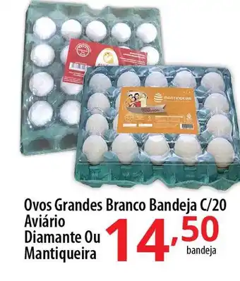 Akki Atacadista Ovos grandes branco bandeja c-20 aviários diamante ou mantiqueira oferta
