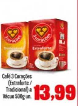 Rede Top Café 3 corações extraforte tradicional a vacuo oferta