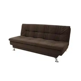 Pão de Açúcar Sofá-cama casal 3 lugares bianca suede marrom oferta