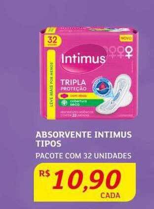 Assaí Atacadista Absorvente intimus tipos oferta