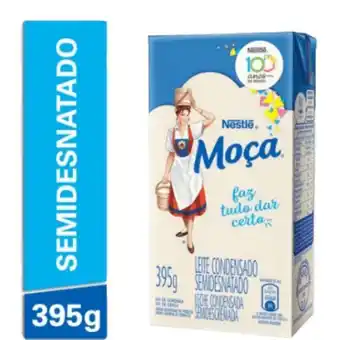 Super Lagoa Leite condensado semidesnatado moça nestlé 395g oferta
