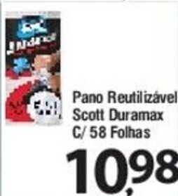 Pano Reutilizável Scott Duramax c/58 folhas