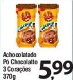O Boticário Achocolatado Pó Chocolatto 3 Corações 370g oferta