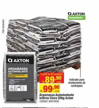 Leroy Merlin Argamassa autonivelante interno cinza 20kg axton oferta