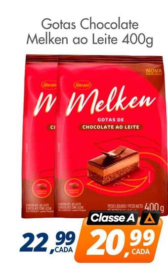 Delta Supermercados Gotas chocolate melken ao leite oferta