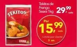 Lopes Supermercados Tekitos de frango seara oferta