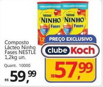 Supermercados Koch Composto lácteo ninho fases nestlé oferta