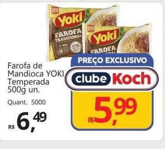 Supermercados Koch Farofa de mandioca yoki temperada oferta