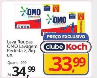 Supermercados Koch Lava roupas omo lavagem perfeita oferta