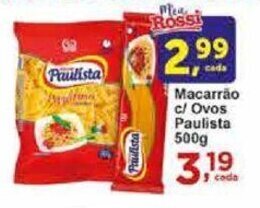 Rossi Supermercado Macarrão c/ ovos Paulista 500g oferta