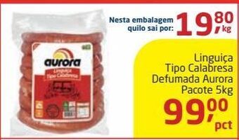 Tenda Atacado Linguiça calabresa defumada aurora 5kg oferta