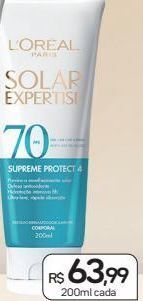 Drogal Protetor solar l'oréal 200ml oferta