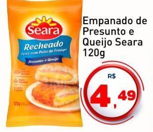 Empanado de presunto e queijo seara 120g