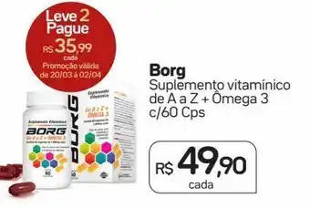Drogal Suplemento vitanímico borg c/60 cps oferta