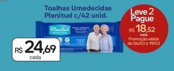 Drogal Toalhas umedecidas plenitud 42un oferta