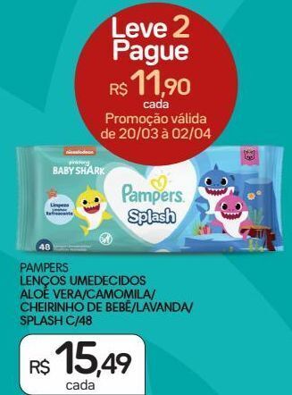 Lenços umedecidos pampers
