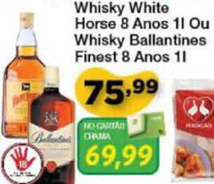 Chama Supermercados Whisky White Horse 8 Anos 1L oferta