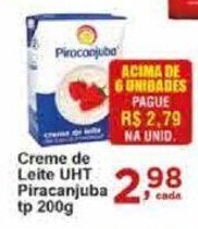 Rossi Supermercado Creme de Leite Uht Piracanjuba tp 200g oferta