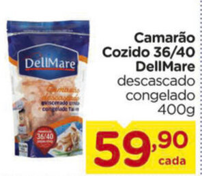 Carrefour Camarao Cozido 36/40 DellMare 400g oferta