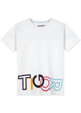 Posthaus Tigor t tigre - camiseta manga curta infantil masculina branco oferta