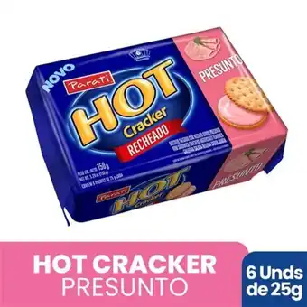 Biscoito recheado parati hot cracker presunto pacote 150g