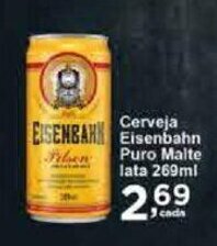 Rossi Supermercado Cerveja Eisenbahn Puro Malte lata 269ml oferta