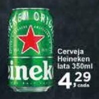 Rossi Supermercado Cerveja Heineken lata 350ml oferta