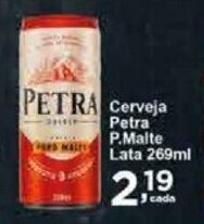 Rossi Supermercado Cerveja Petra P. Malte lata 269ml oferta