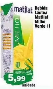 Bebida láctea matilat milho verde