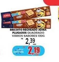 Supermercado Estrela Azul Biscoito recheado adria plugados quadrado varios sabores oferta