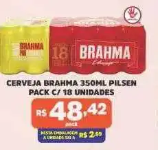 Supermercados Correia Cerveja brahma pilsen pack c- 18 oferta