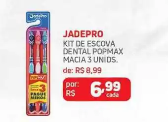 Coocerqui Jadepro kit de escova dental popmax macia 3 oferta