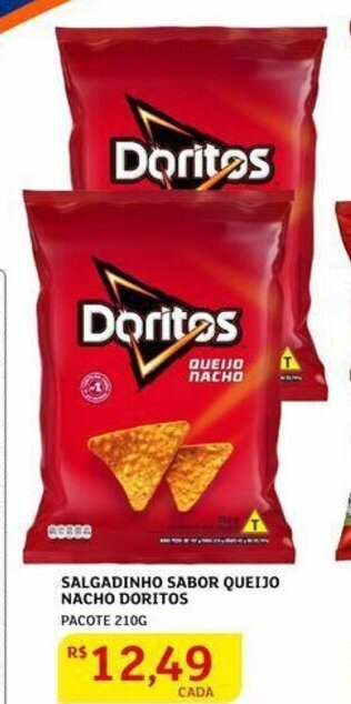 Assaí Atacadista Salgadinho Sabor Queijo Nacho Doritos 210g oferta