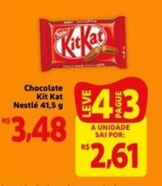 Extra Supermercado Chocolate Kit Kat Nestlé 41.5g oferta