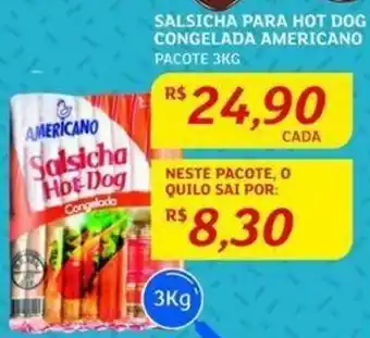 Assaí Atacadista Salsicha para Hot Dog Congelada Americano 3kg oferta