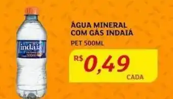 Assaí Atacadista Água Mineral com gás Indaiá 500ml oferta