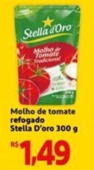 Extra Supermercado Molho de Tomate Refogado Stella D'oro 300g oferta