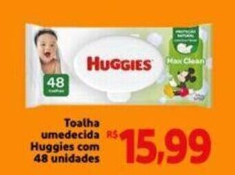 Extra Supermercado Toalha umedecida Huggies com 48 unidades oferta